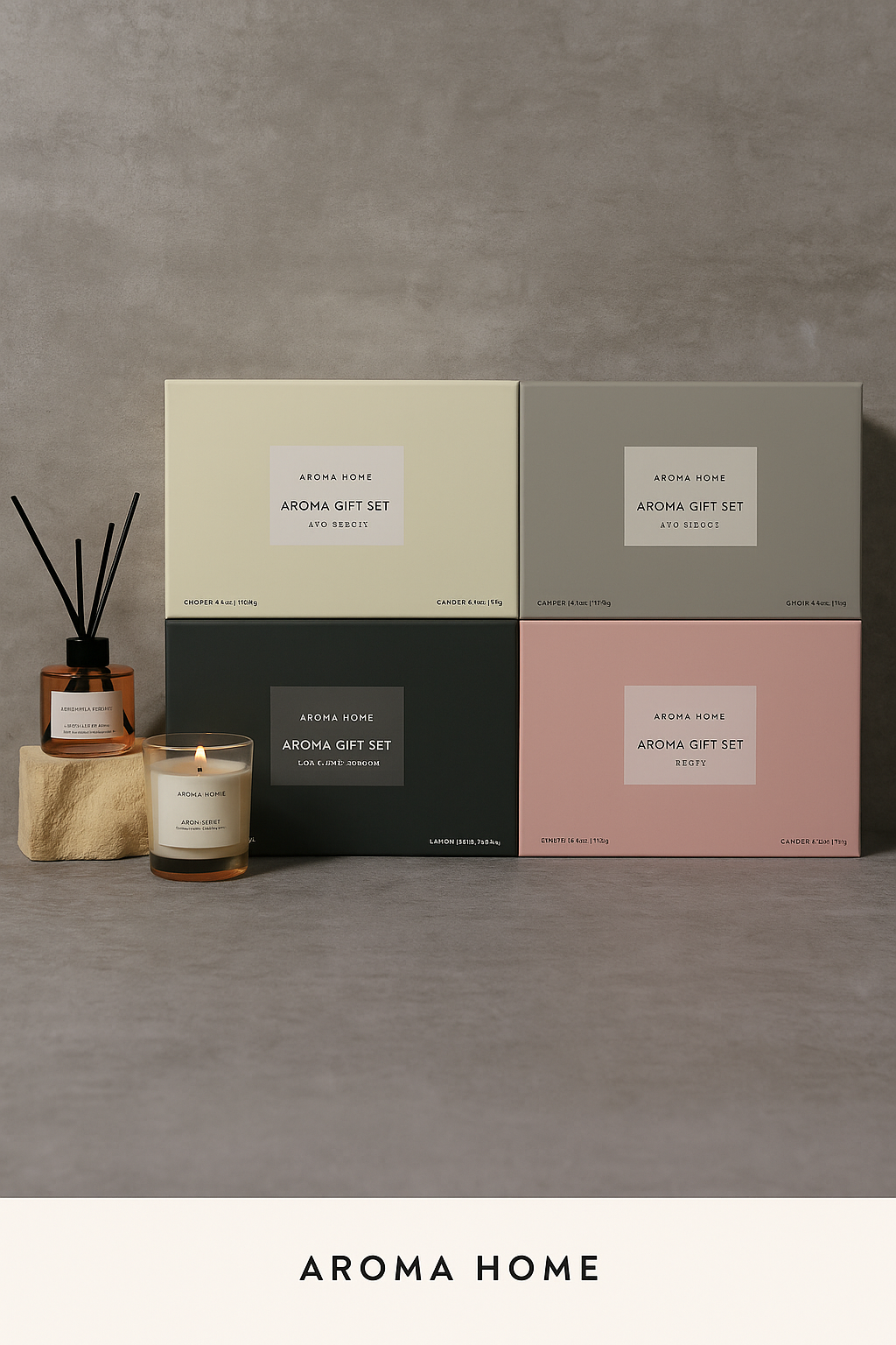 Aromatherapy Gift Box Set – Rattan Candle & Oil Diffuser