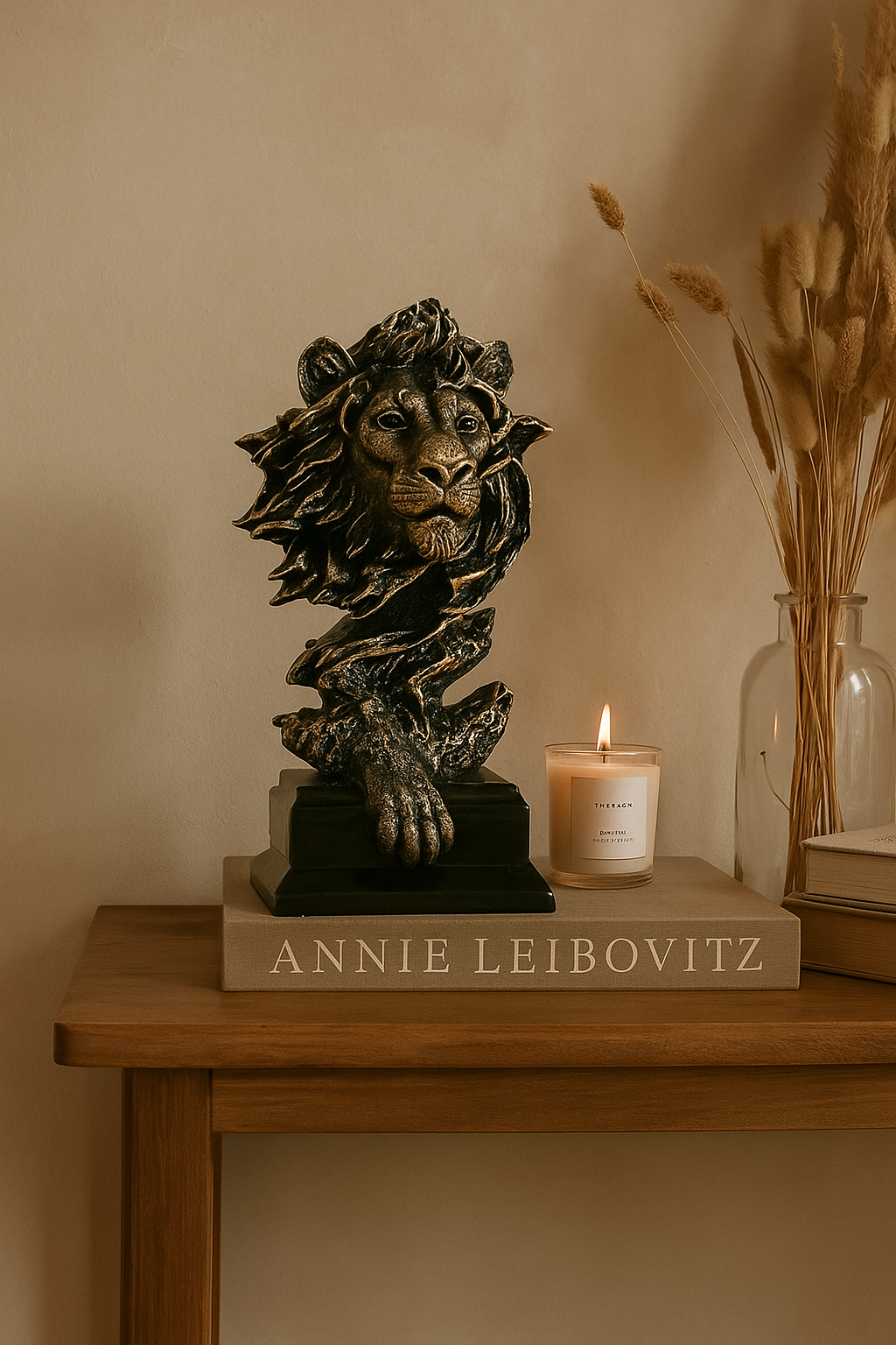Aesthetic Nordic Resin Lion Statue – Vintage Luxury Home Decor