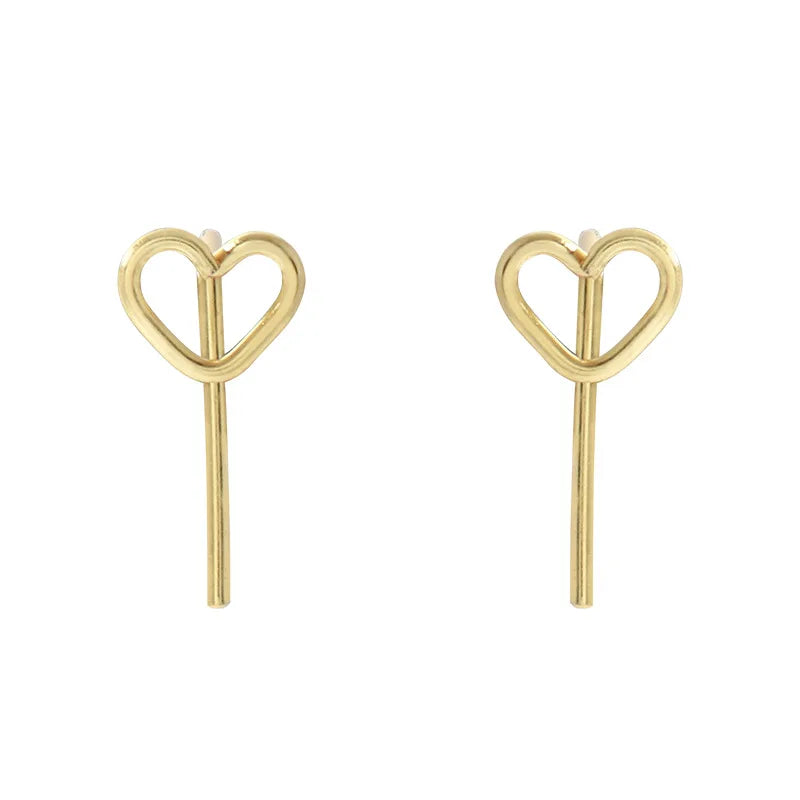 Silver Teardrop Stud Earrings – 2-in-1 Cute & Minimalist Design