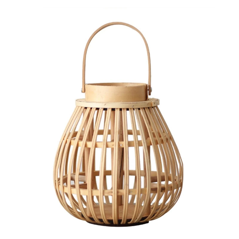 Bamboo Lantern Pendant Light – Vintage Natural Decor