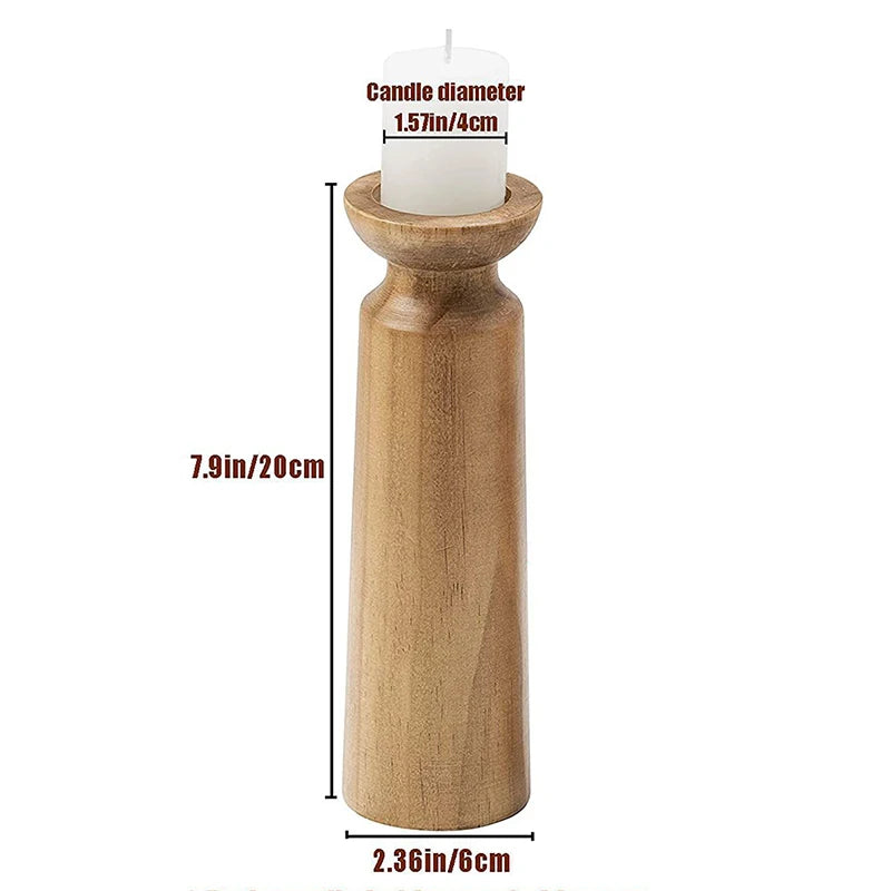 Vintage Wooden Candle Holders, Dining Tables, Weddings