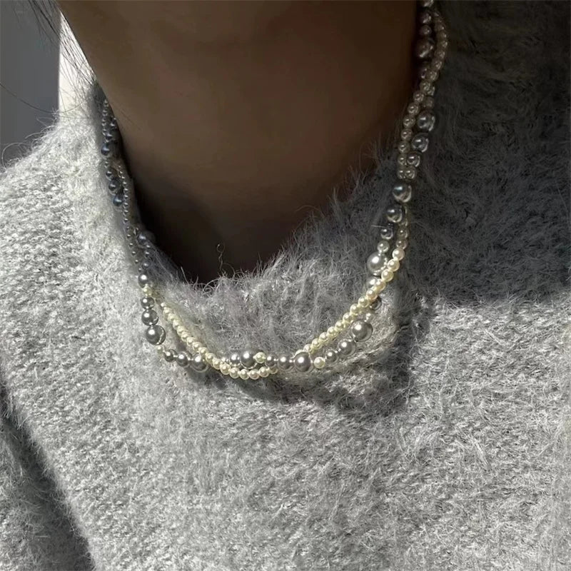 Pearl Choker – Double-Strand Necklace with Magnetic Clasp