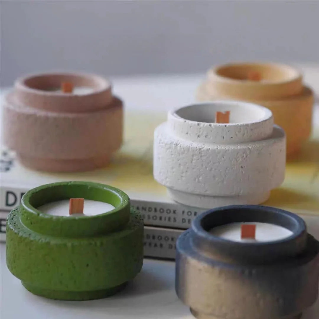 Cement Cylinder Candle Mold – DIY Silicone Plaster & Resin Container