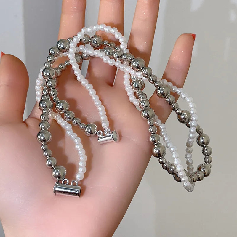 Pearl Choker – Double-Strand Necklace with Magnetic Clasp