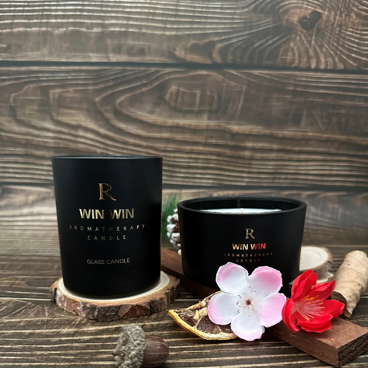 Noir Élixir – Black Glass Soy Candle (Lavender & Velvet Rose)