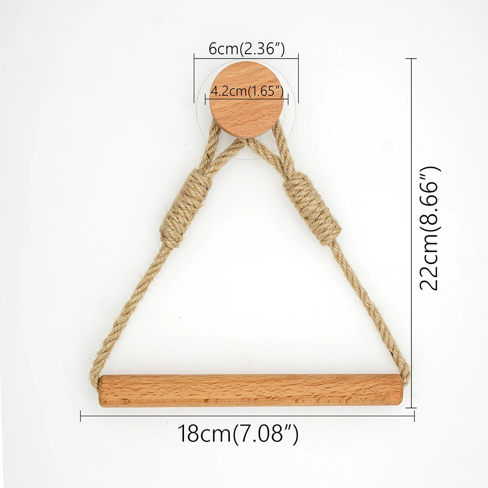 Wooden Wall-Mounted Toilet Paper Holder – Bathroom Accessory