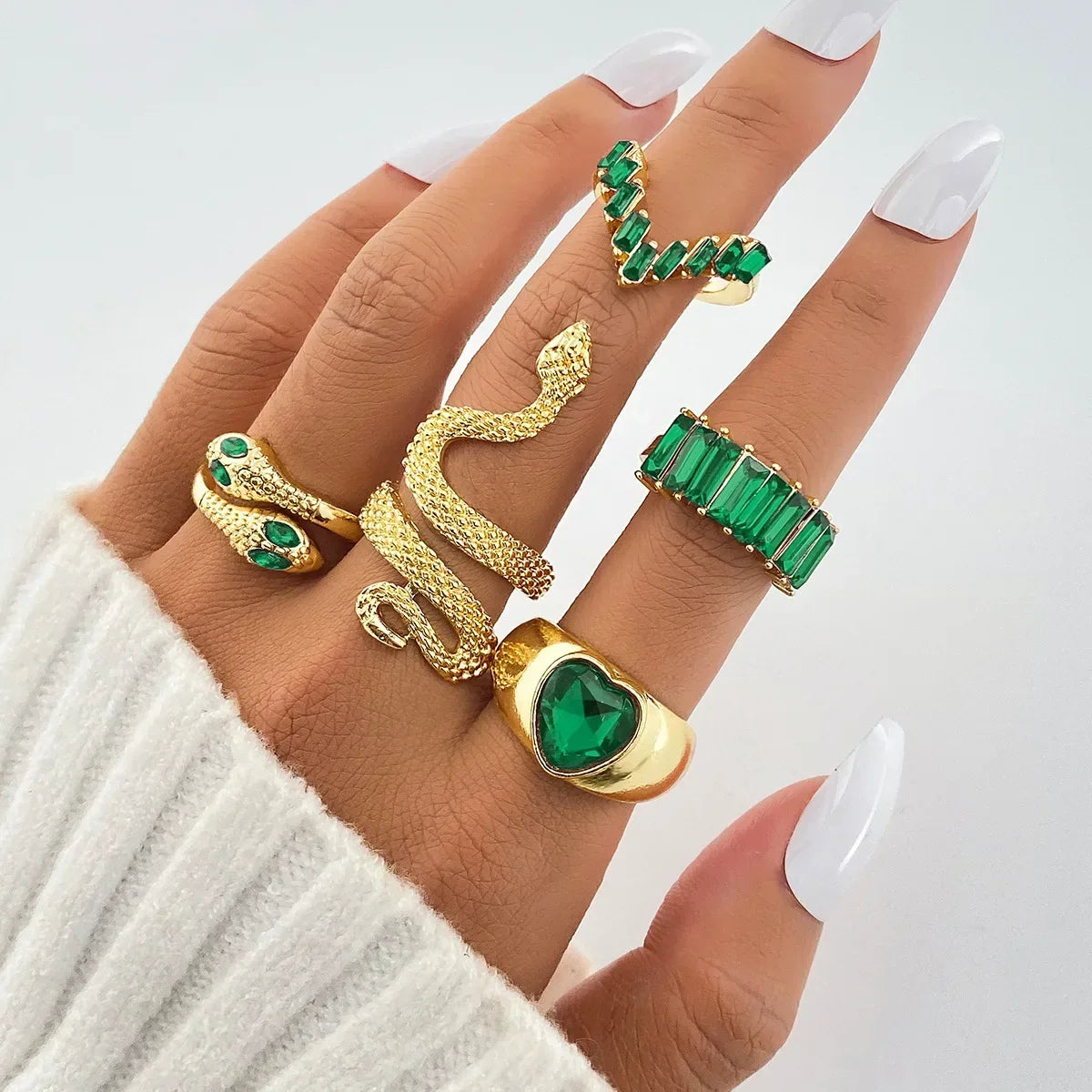 Brilliant Flow Ring Collection - 4-Ring Set