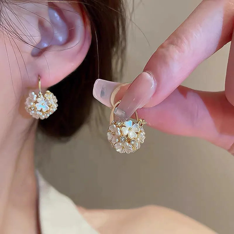 Minimalist Pearl Circle Earrings – Timeless & Versatile Women’s Jewelry