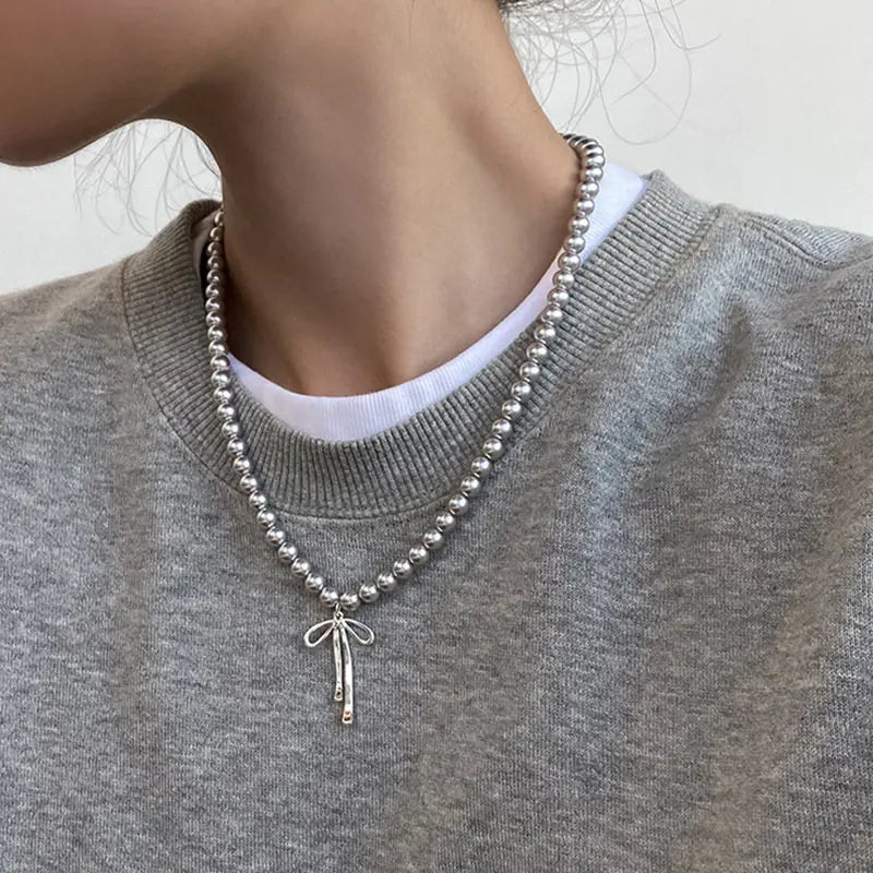 Pearl Choker – Double-Strand Necklace with Magnetic Clasp