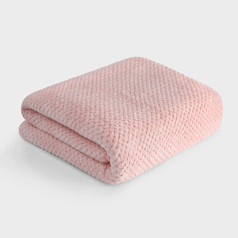 Ultra-Soft Coral Fleece Bath Towel
