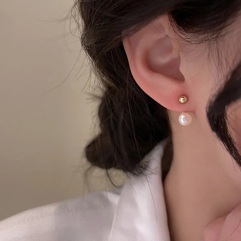 Minimalist Pearl Circle Earrings – Timeless & Versatile Women’s Jewelry