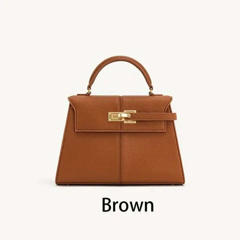 Trapezoidal Leather Women's Bag Versatile