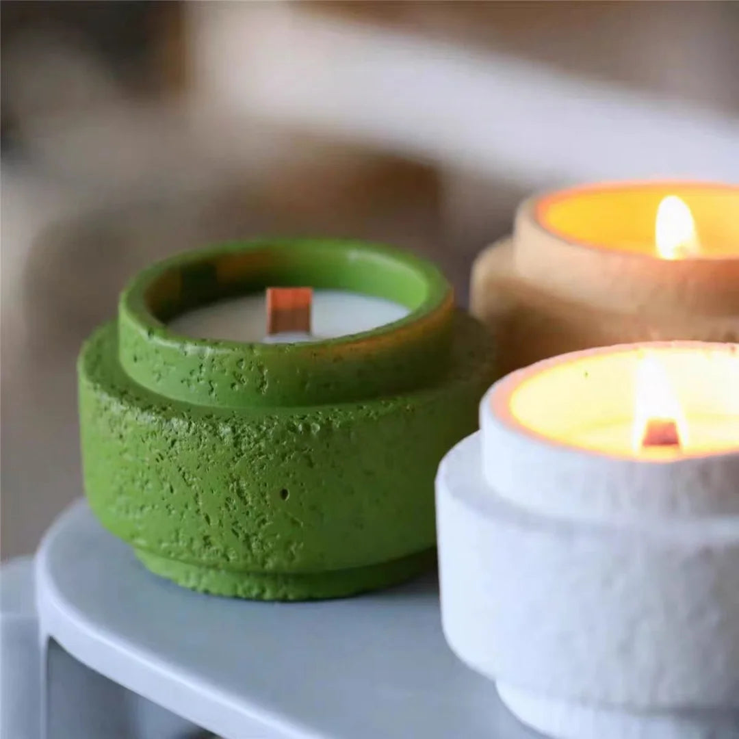 Cement Cylinder Candle Mold – DIY Silicone Plaster & Resin Container