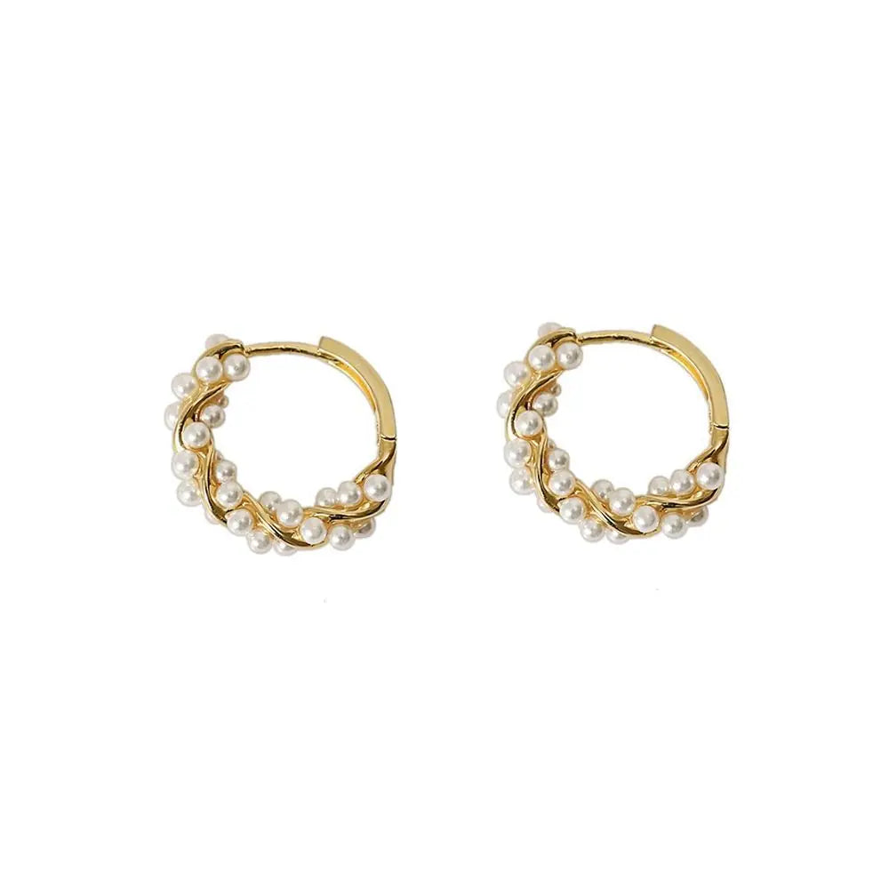 Minimalist Pearl Circle Earrings – Timeless & Versatile Women’s Jewelry