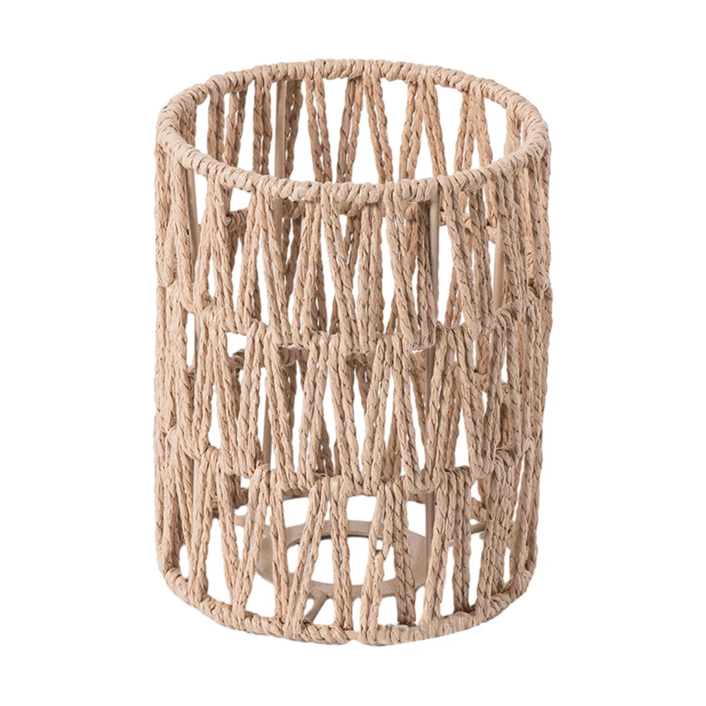 Boho Handwoven Rattan Pendant Lampshade – 11.5×15 cm | Bohemian Decor