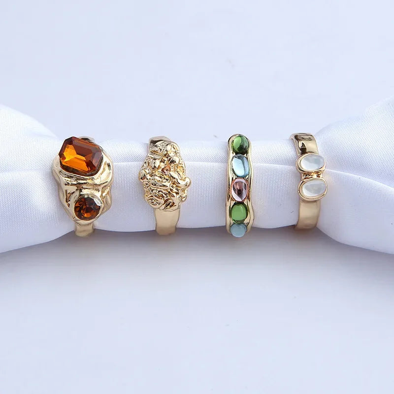 Brilliant Flow Ring Collection - 4-Ring Set