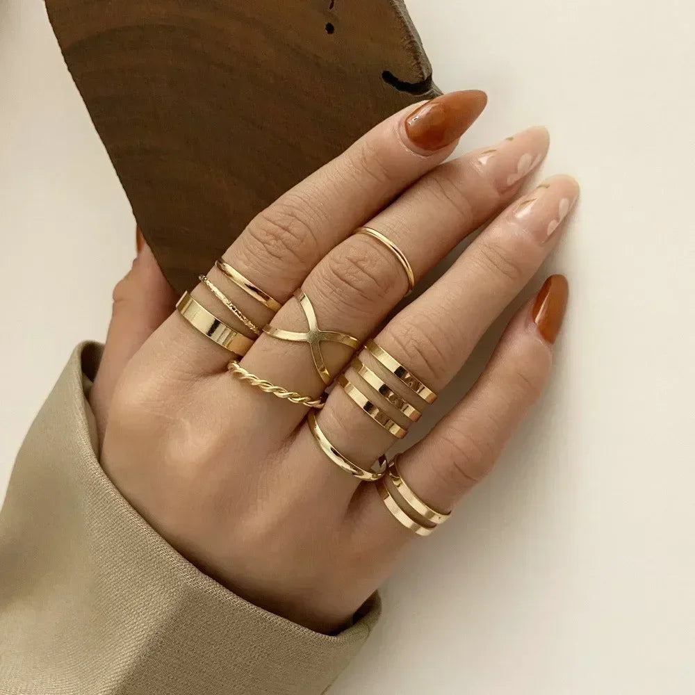 Brilliant Flow Ring Collection - 4-Ring Set