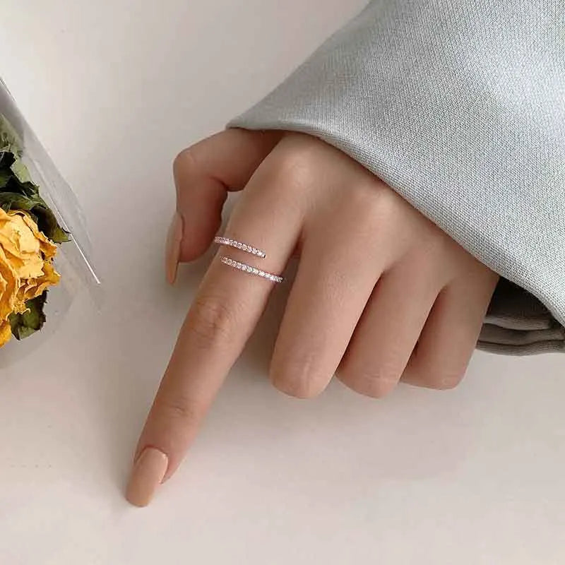 Minimalist Thin Ring for Women – Cubic Zirconia Wedding & Everyday Jewelry