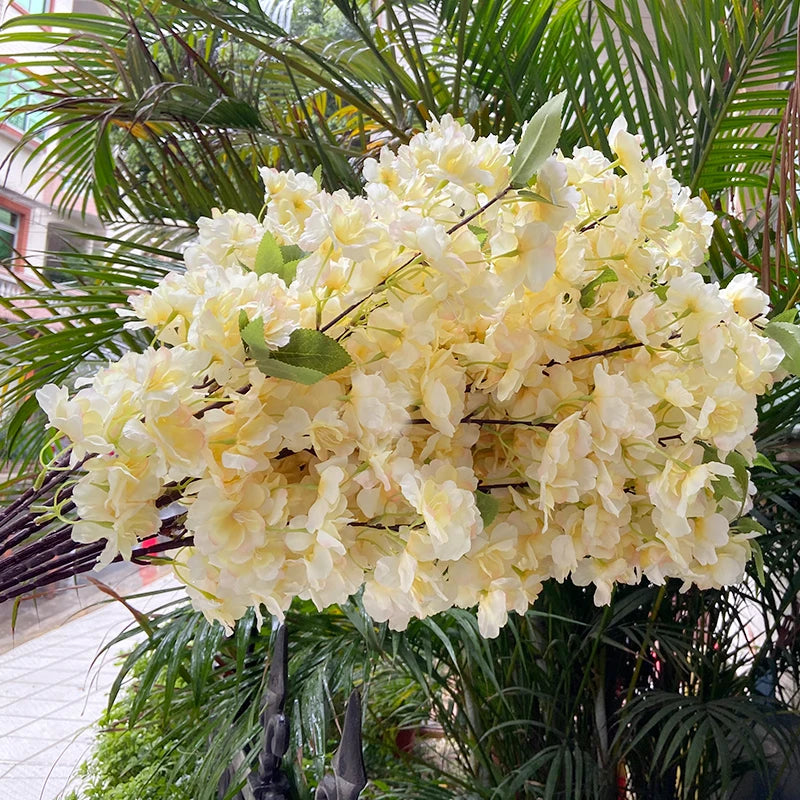Artificial Cherry Blossom Branch – Soft Floral Decor for Living Room or Wedding
