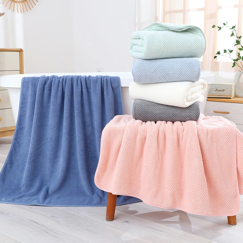 Ultra-Soft Coral Fleece Bath Towel