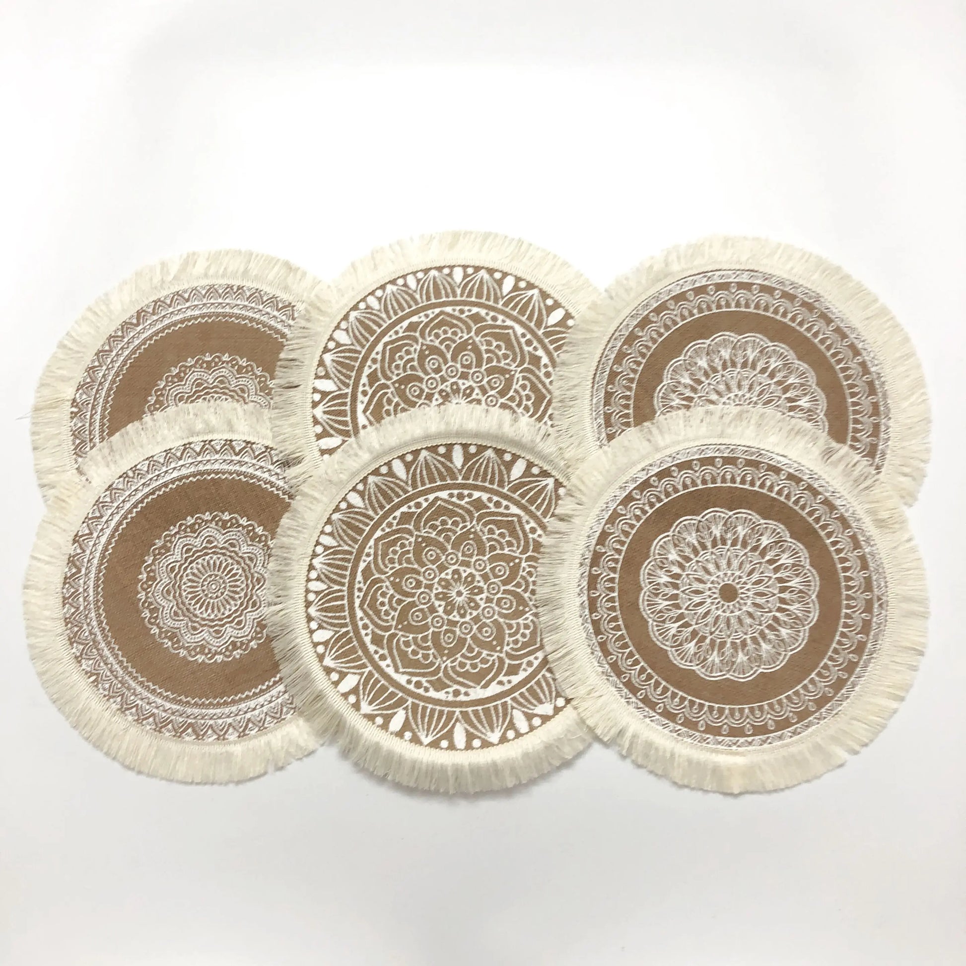 Boho Jute Placemats – 4- or 6-Piece Vintage Woven Table & Wall Mats