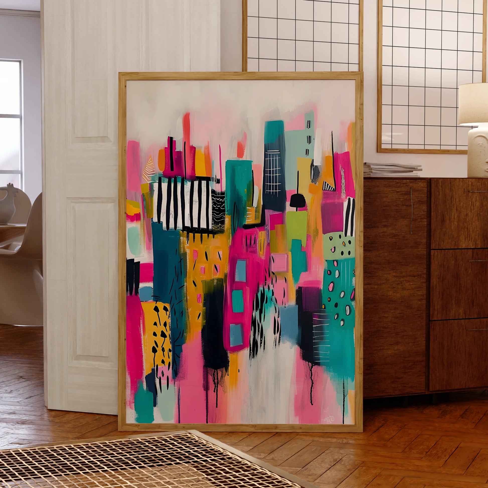 Modern Colorful Wall Art – Vibrant Canvas Prints for Living Room