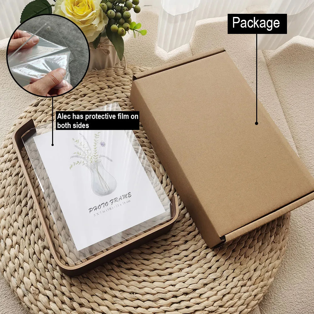 Acrylic & Wood Double-Sided Photo Frame – A4, 10×15 & 15×20cm