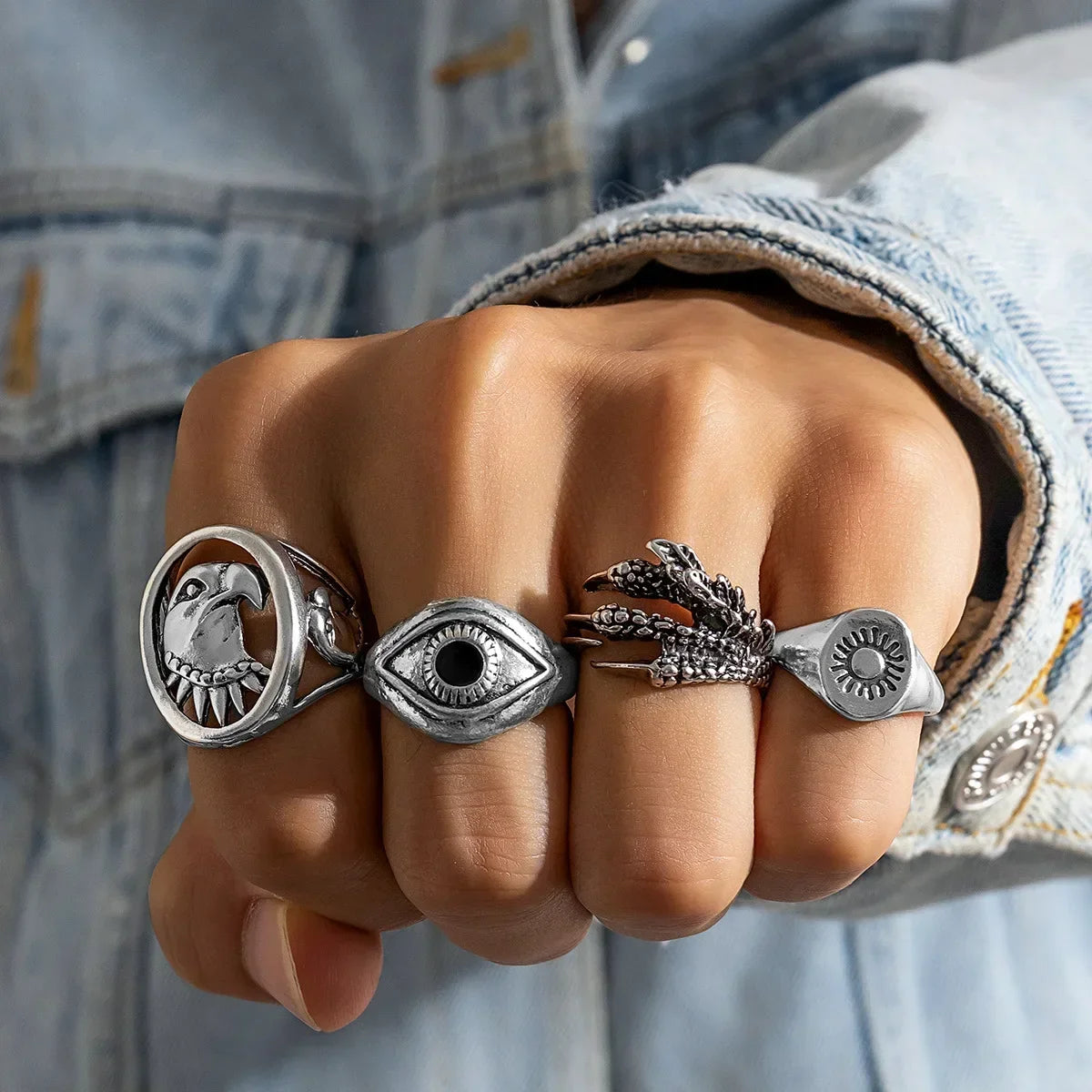 Brilliant Flow Ring Collection - 4-Ring Set