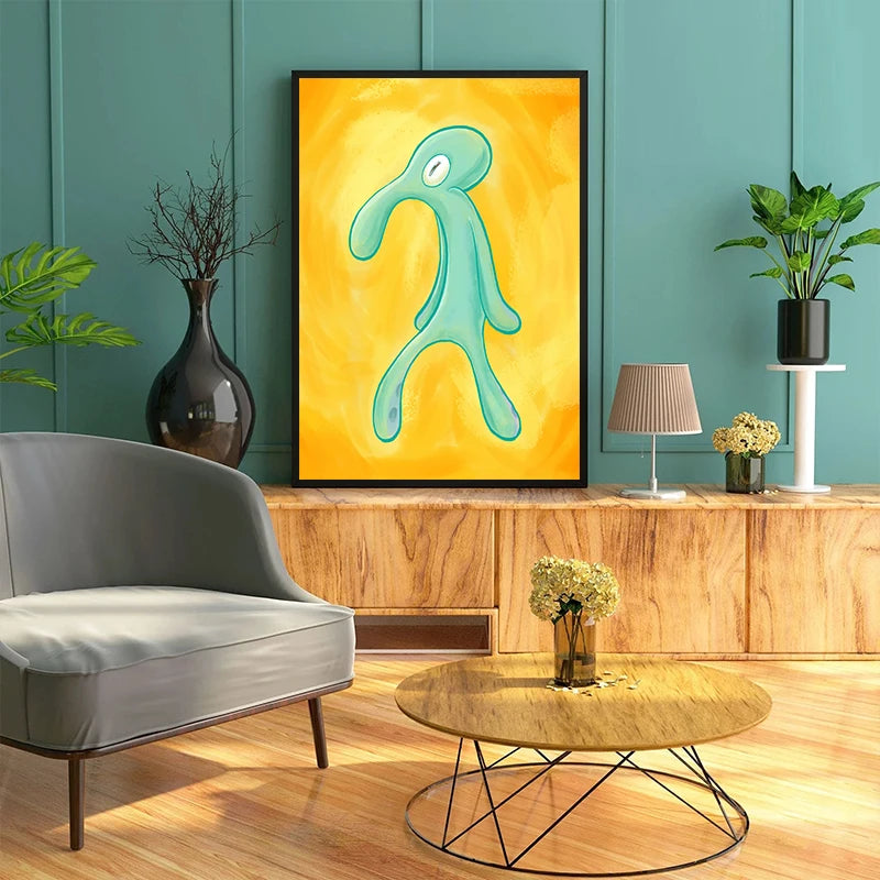 Squidward "Bold and Brash" Canvas – Funny SpongeBob Wall Art