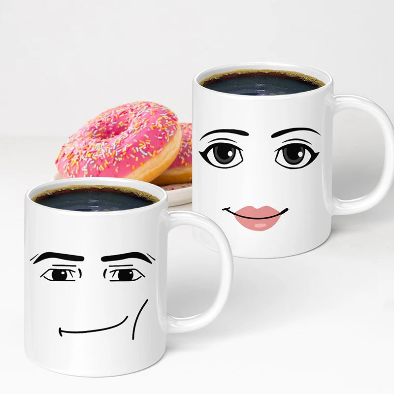 Funny Face Coffee Mug – 325ML Ceramic Cup
