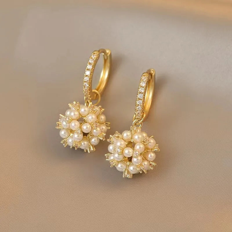 Minimalist Pearl Circle Earrings – Timeless & Versatile Women’s Jewelry