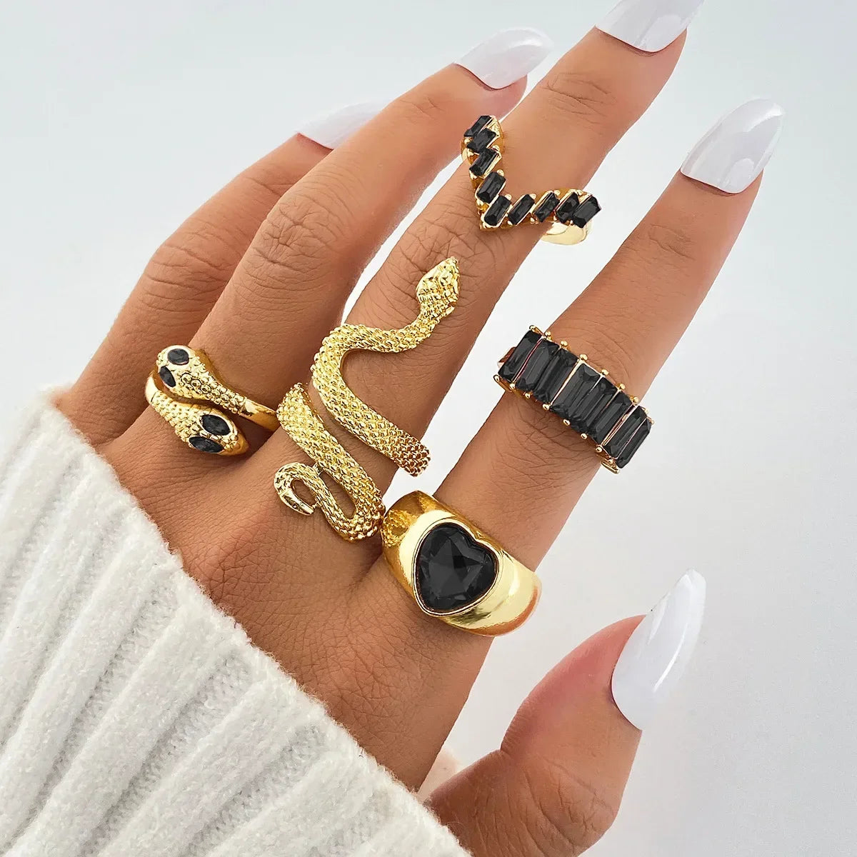 Brilliant Flow Ring Collection - 4-Ring Set