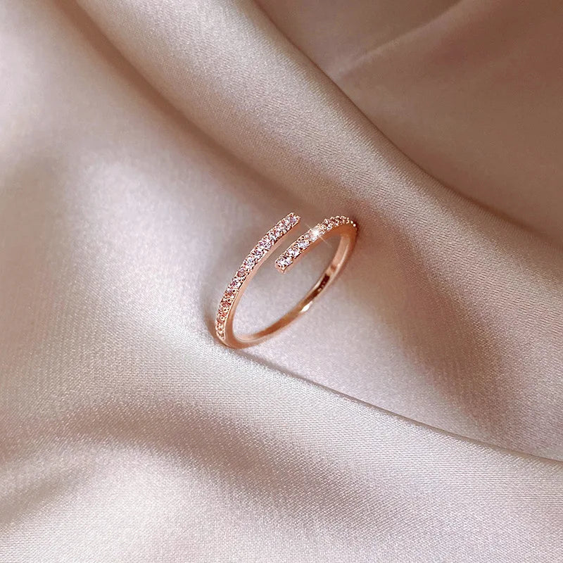 Minimalist Thin Ring for Women – Cubic Zirconia Wedding & Everyday Jewelry