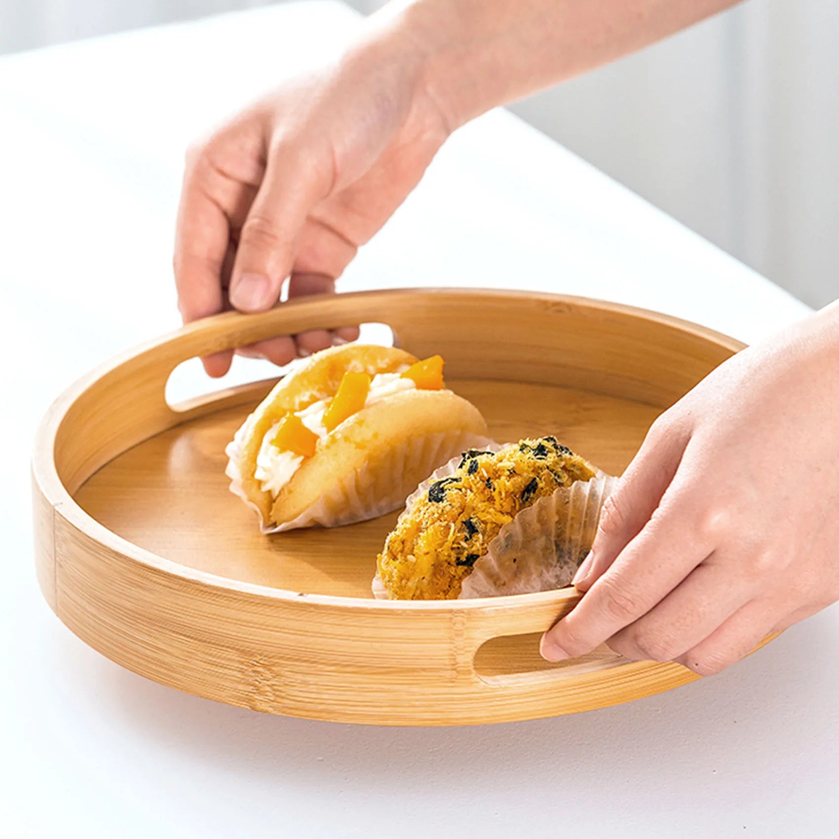 Natural Bamboo Wooden Tray – Elegant, Sustainable & Multi-Use