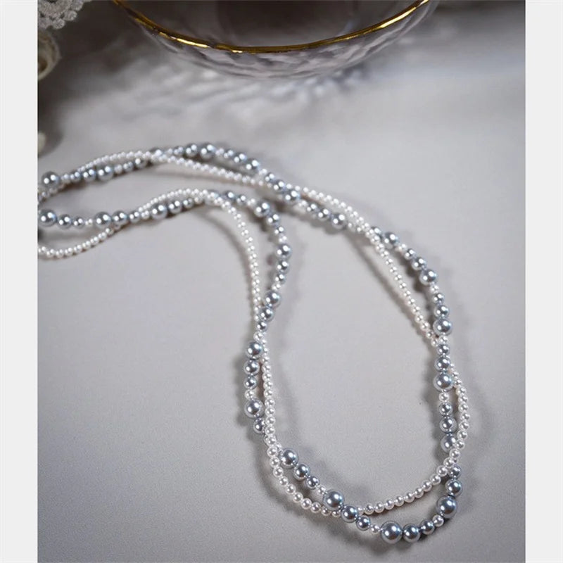 Pearl Choker – Double-Strand Necklace with Magnetic Clasp
