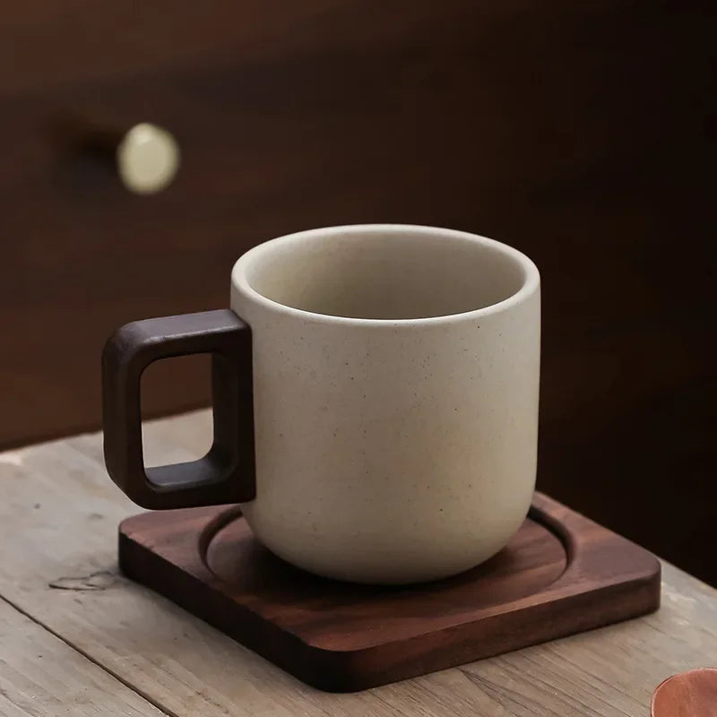 Coarse Ceramic Coffee Cup – Refined Retro Design