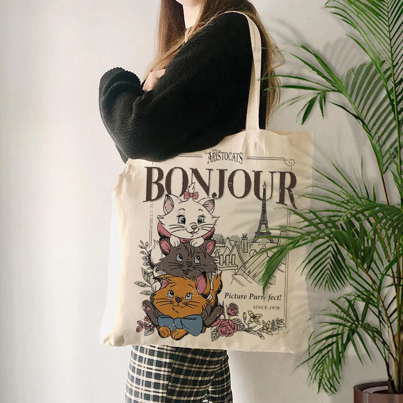 Aristocats Pattern Foldable Shopping Bag