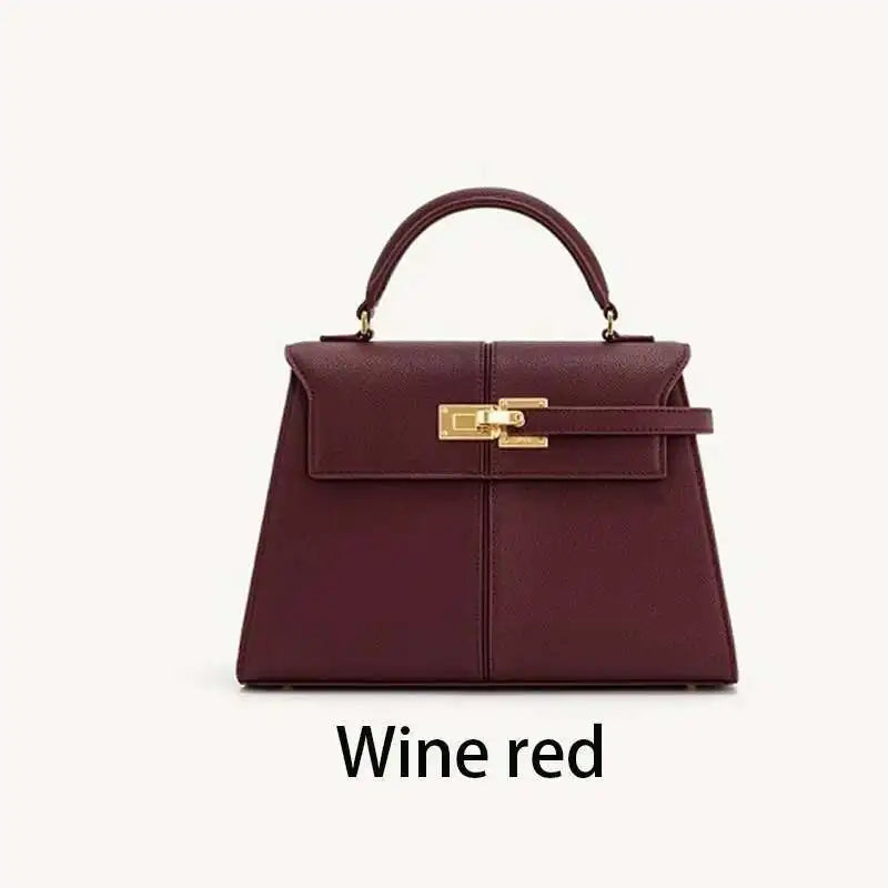 Trapezoidal Leather Women's Bag Versatile