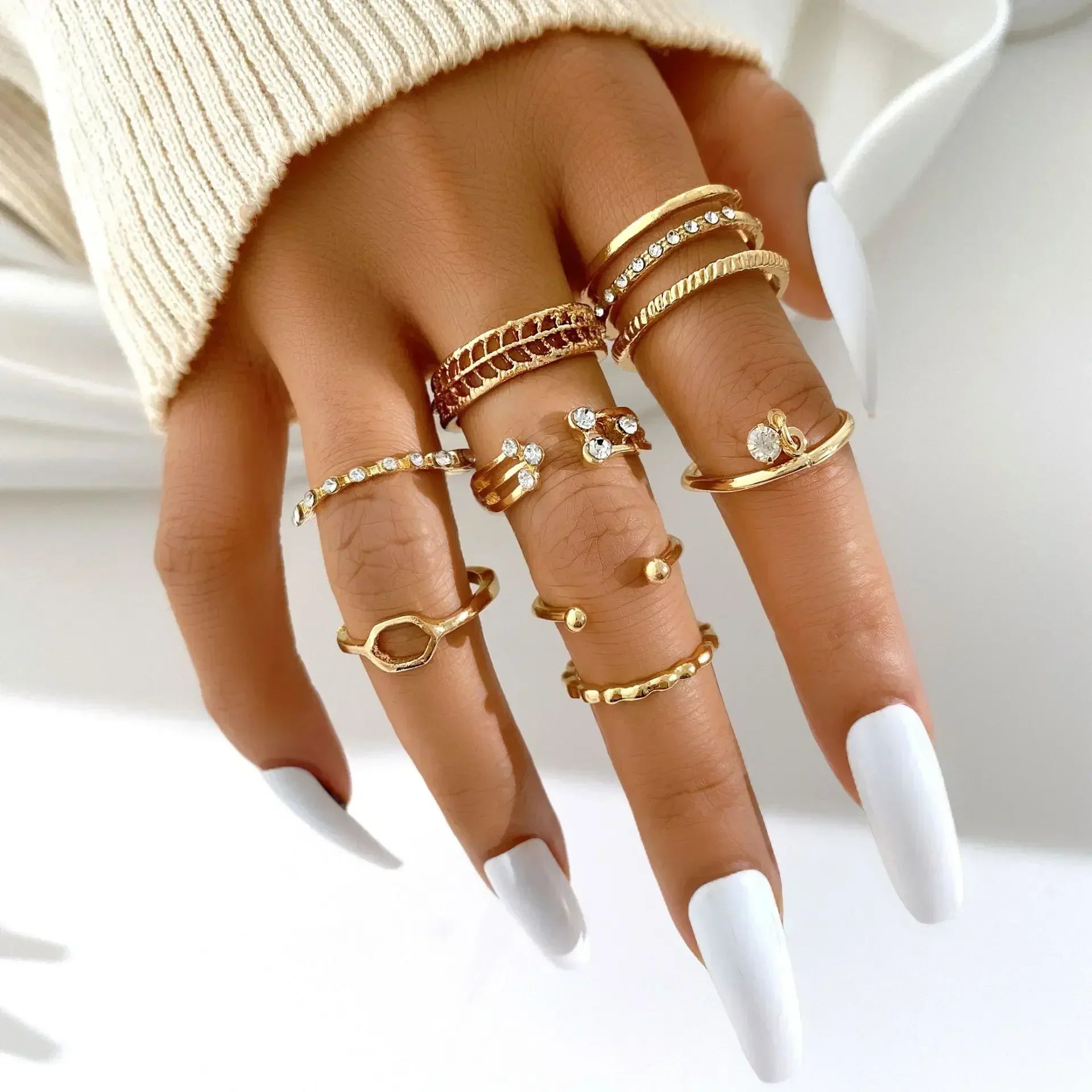 Brilliant Flow Ring Collection - 4-Ring Set