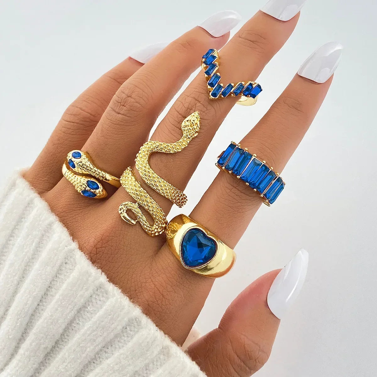 Brilliant Flow Ring Collection - 4-Ring Set