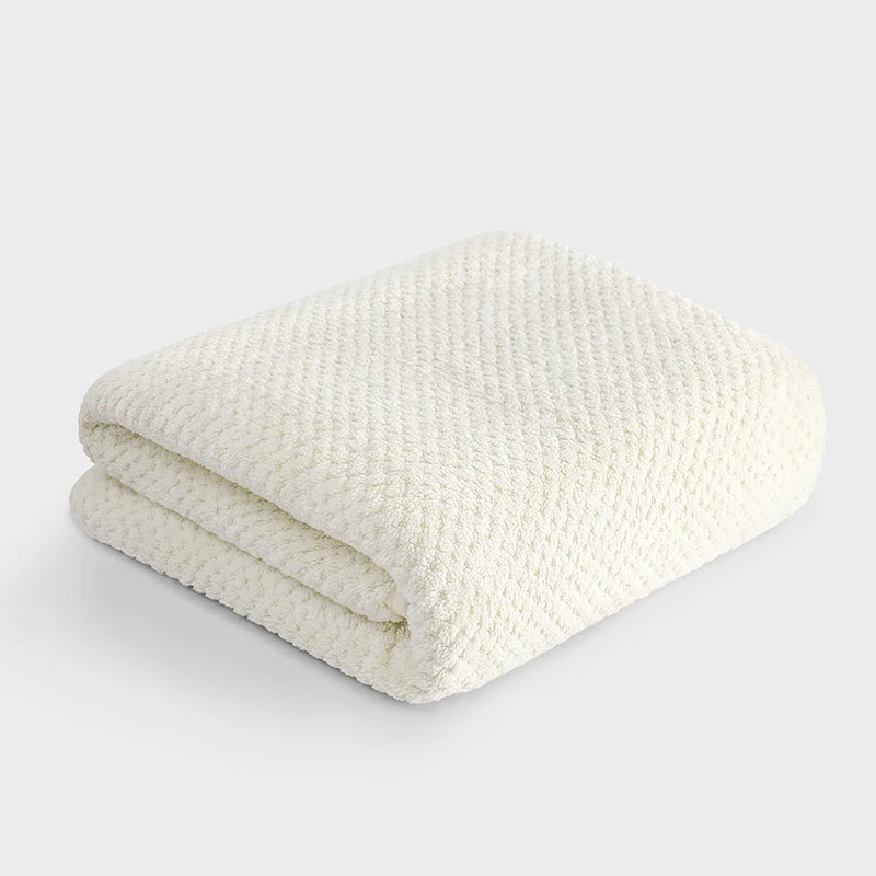 Ultra-Soft Coral Fleece Bath Towel