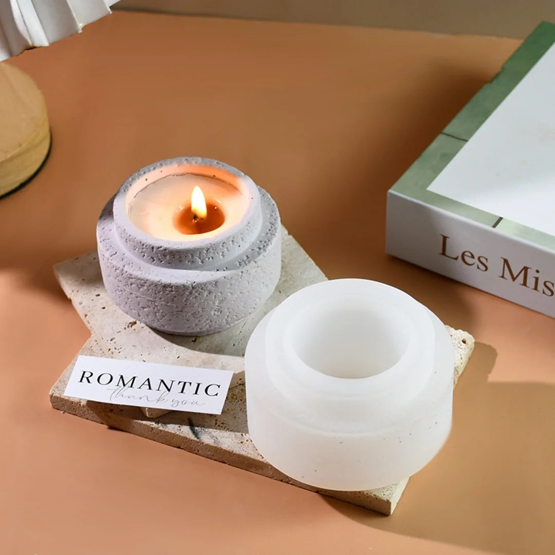 Cement Cylinder Candle Mold – DIY Silicone Plaster & Resin Container