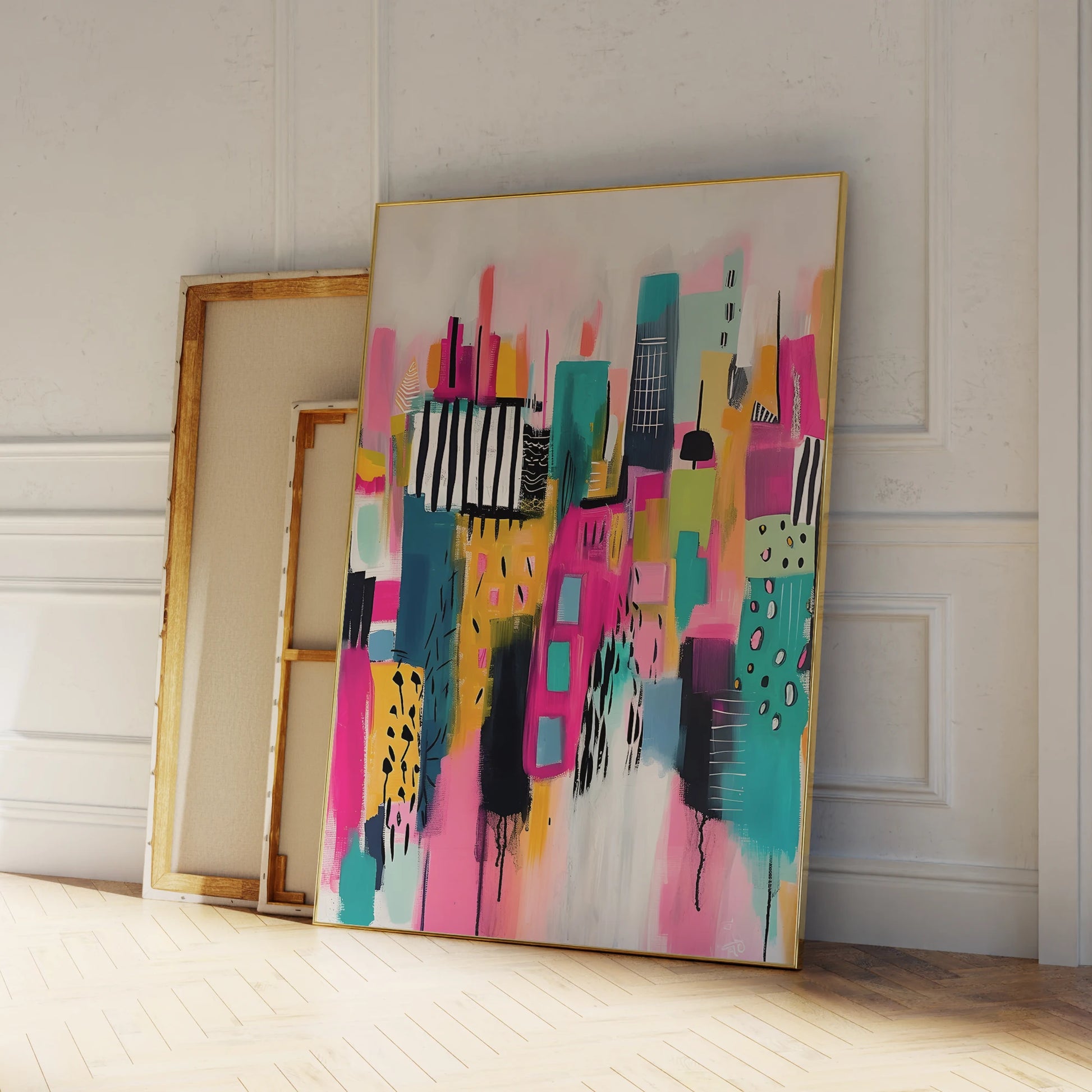 Modern Colorful Wall Art – Vibrant Canvas Prints for Living Room