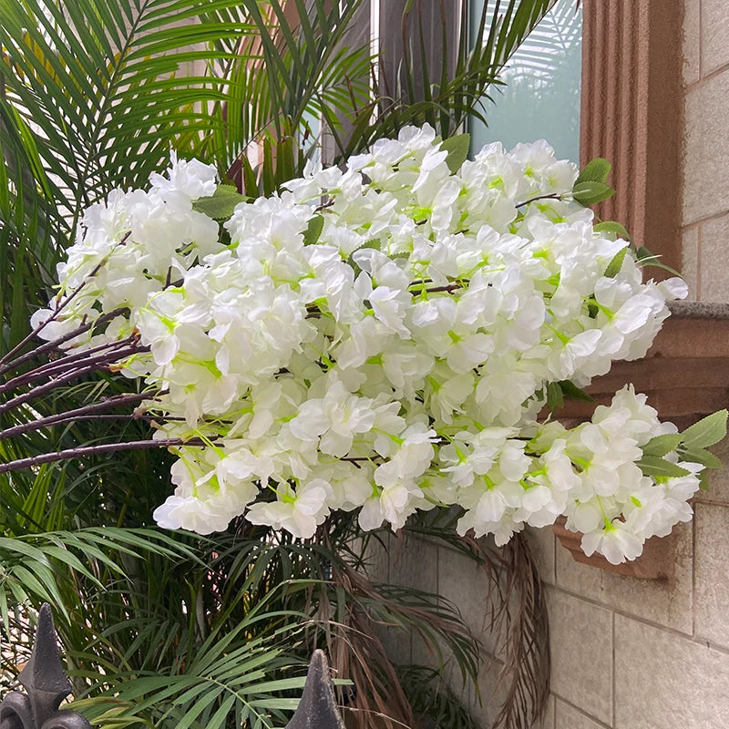 Artificial Cherry Blossom Branch – Soft Floral Decor for Living Room or Wedding