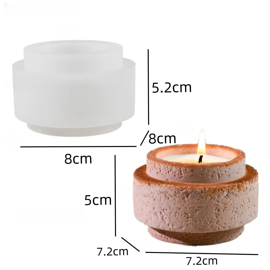 Cement Cylinder Candle Mold – DIY Silicone Plaster & Resin Container
