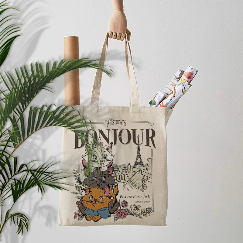 Aristocats Pattern Foldable Shopping Bag