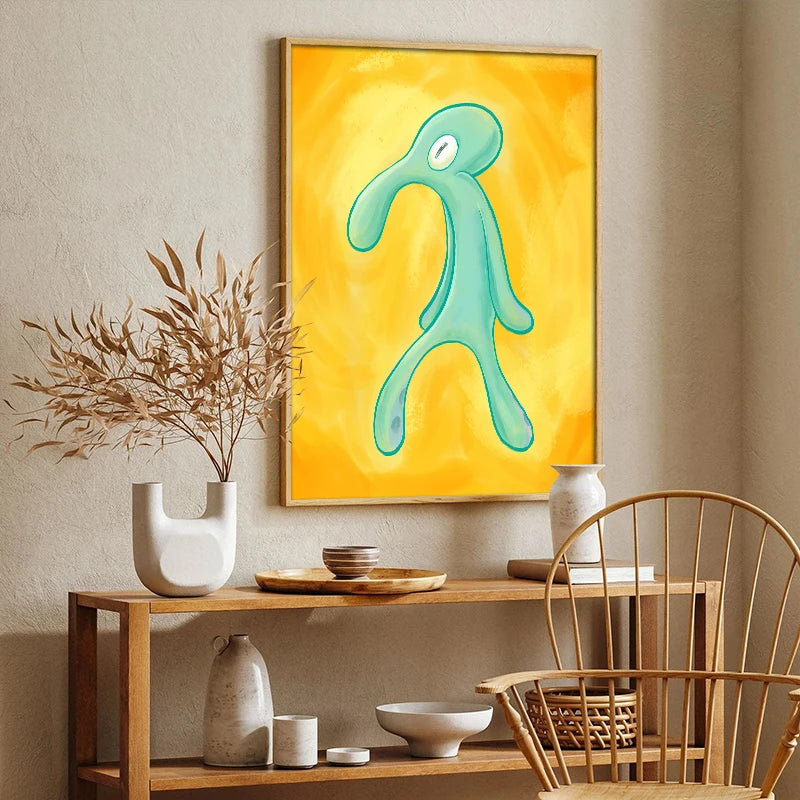 Squidward "Bold and Brash" Canvas – Funny SpongeBob Wall Art
