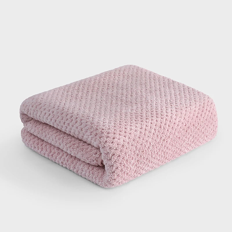 Ultra-Soft Coral Fleece Bath Towel
