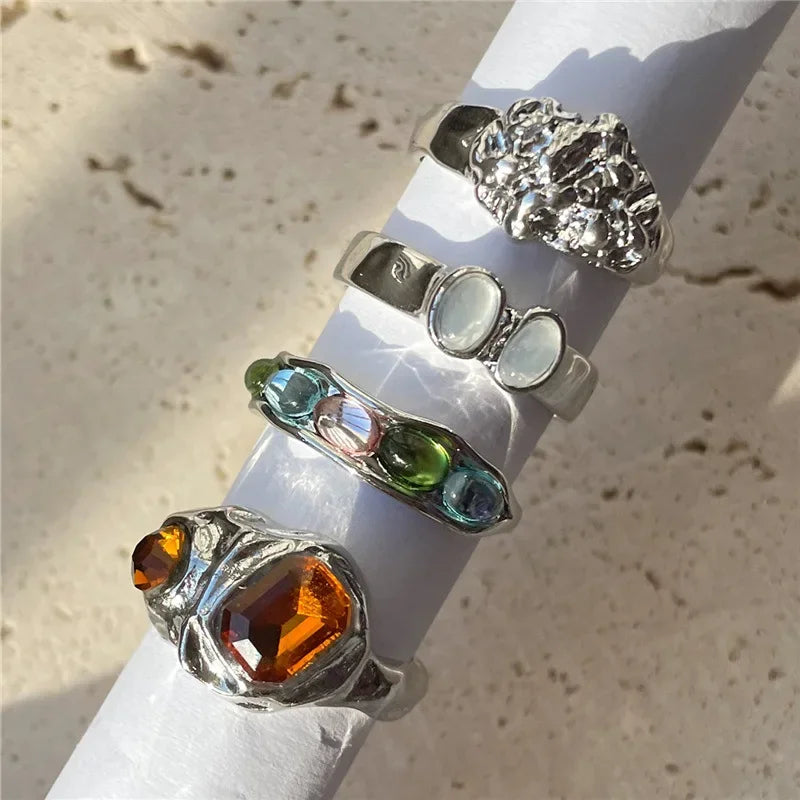 Brilliant Flow Ring Collection - 4-Ring Set