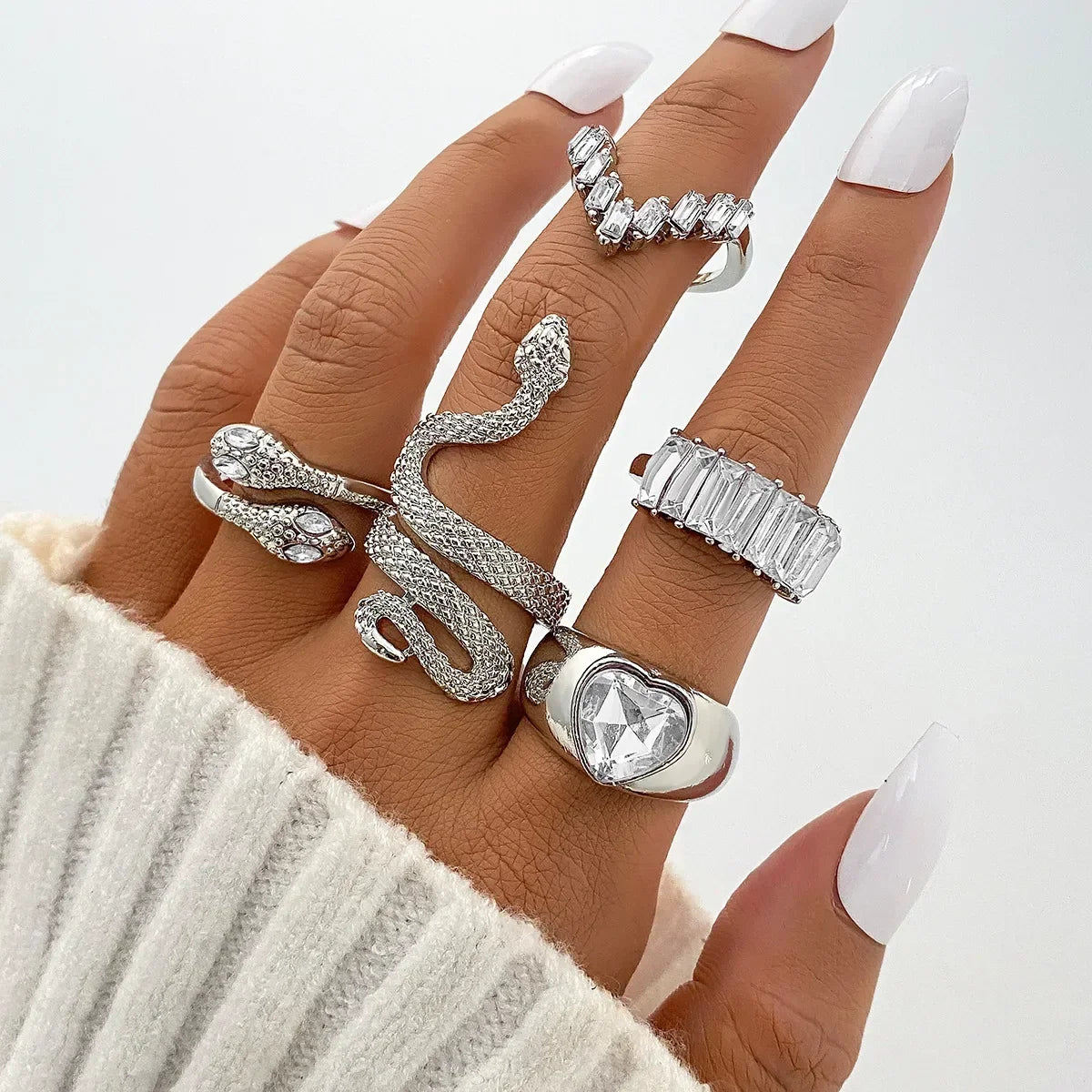 Brilliant Flow Ring Collection - 4-Ring Set